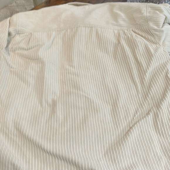 Vintage Anchor Blue Corduroy Shirt Relaxed Oversized jacket cream beige sz L - Picture 9 of 12